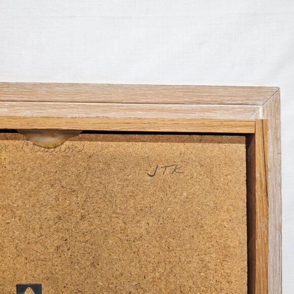 Navajo Sand Art painting Clock hand crafted w/ turquoise stones framed glass - Picture 7 of 15